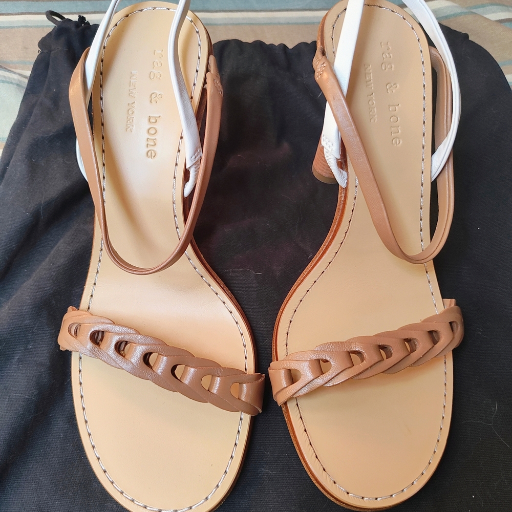 Rag & Bone Tan Leather Strappy Sandals